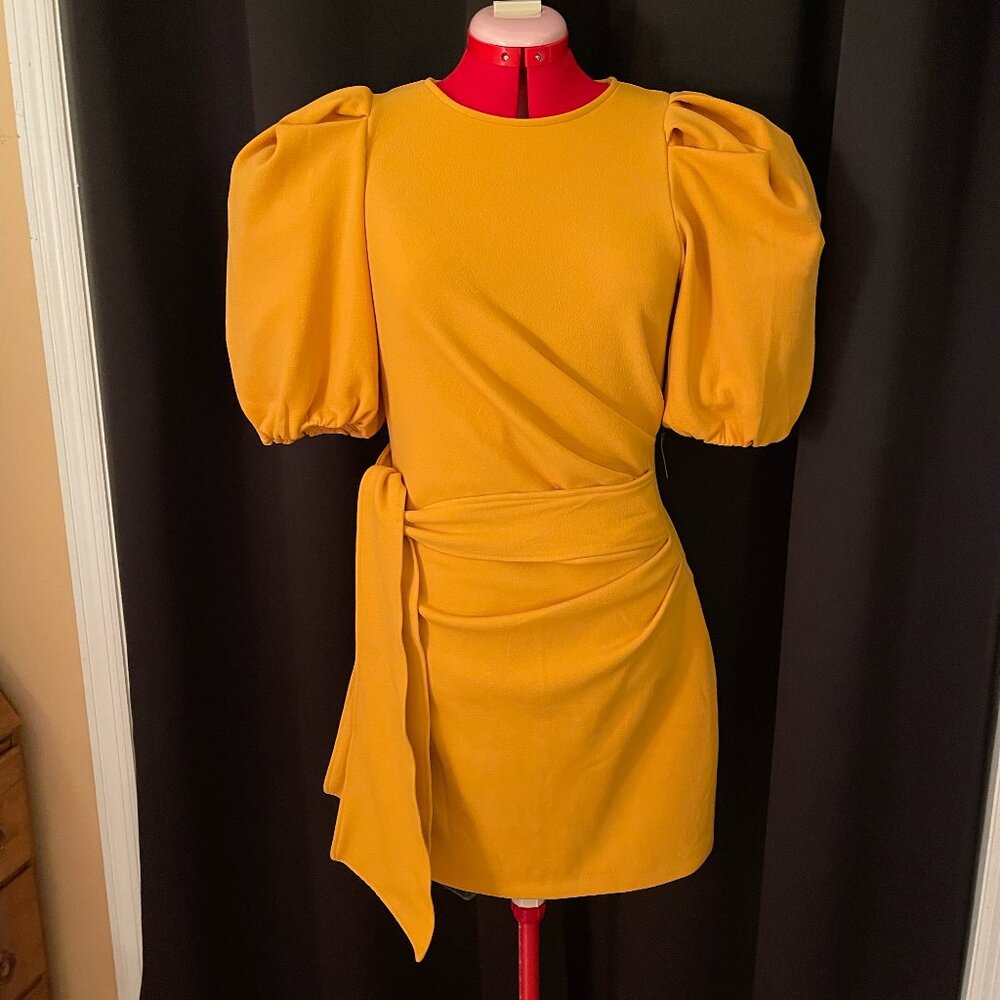 New York & Company Fun and Flirty Yellow Dress
